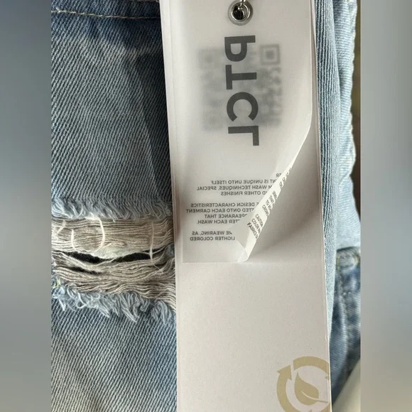 ☀️SUMMER CLEARANCE SALE☀️ PTCL Distressed Denim Mini Skirt - Picture 4 of 4